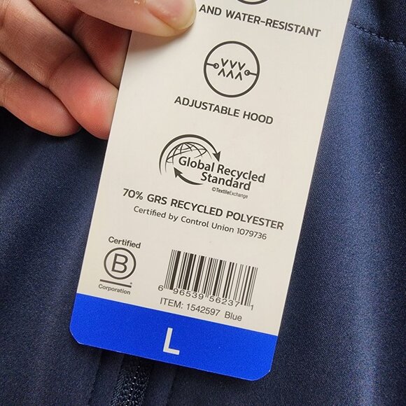 Mondetta Jacket Mens Large Navy Blue Full-Zip Polyester Hoodie *NWT* - Picture 2 of 11